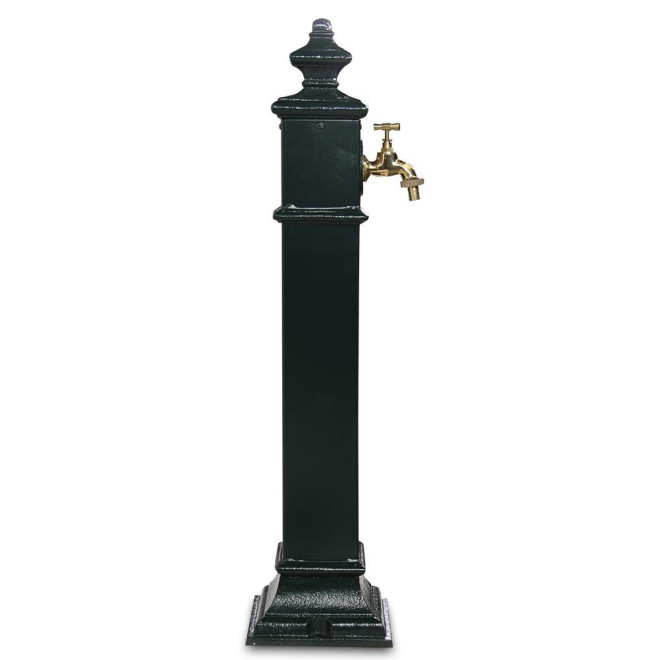 Gartenbrunnen Metall Grün 19x19x79cm