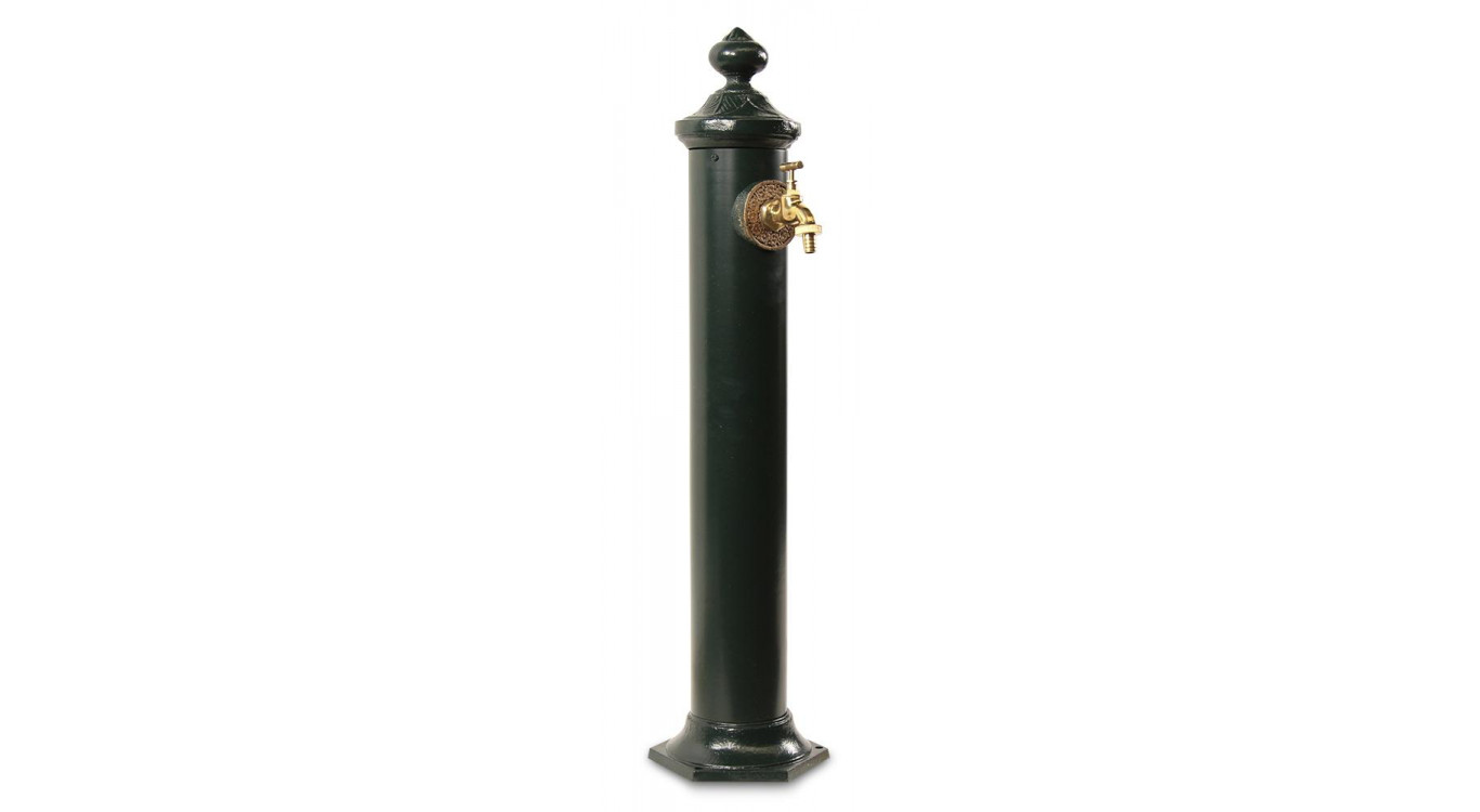 Gartenbrunnen Metall Grün 21x18.5x83cm