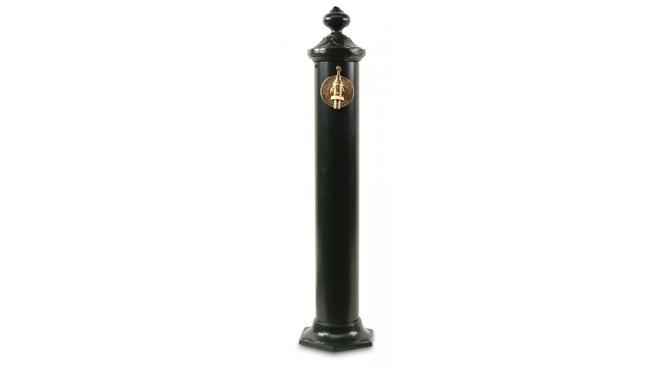 Gartenbrunnen Metall Grün 21x18.5x83cm