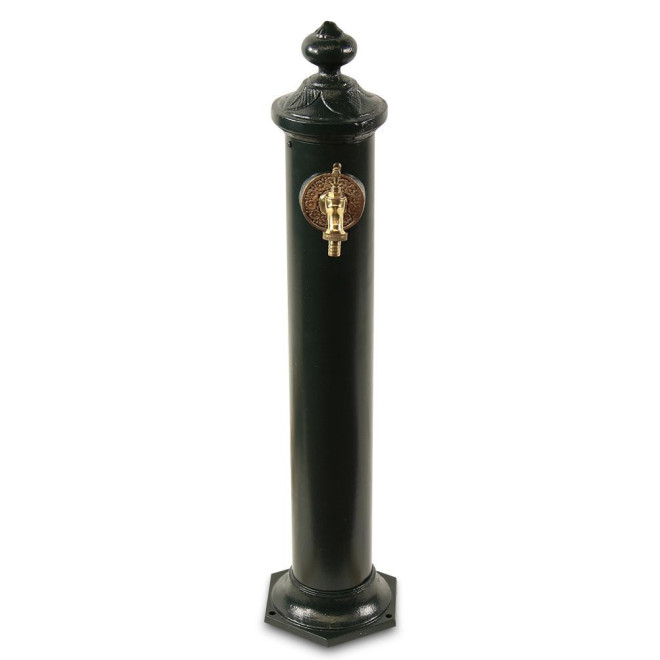 Gartenbrunnen Metall Grün 21x18.5x83cm