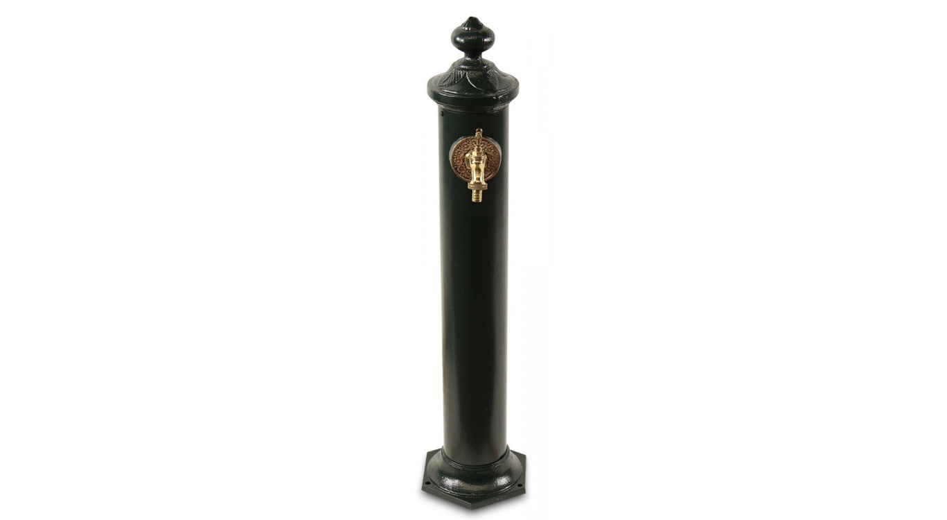 Gartenbrunnen Metall Grün 21x18.5x83cm