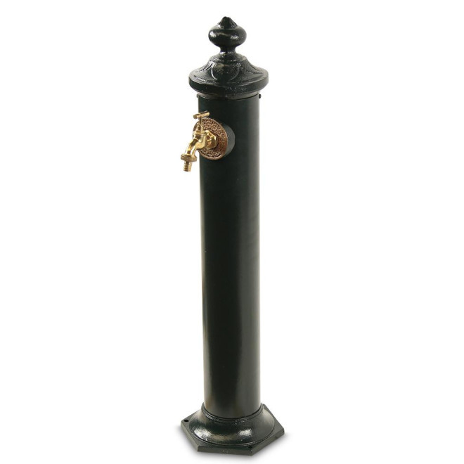 Gartenbrunnen Metall Grün 21x18.5x83cm