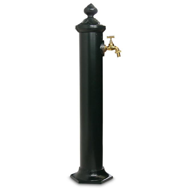 Gartenbrunnen Metall Grün 21x18.5x83cm