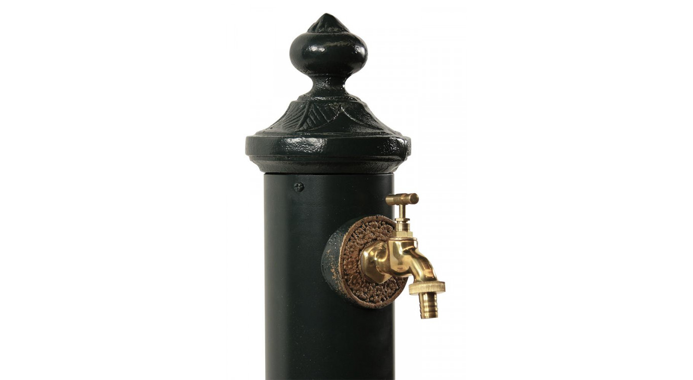 Gartenbrunnen Metall Grün 21x18.5x83cm