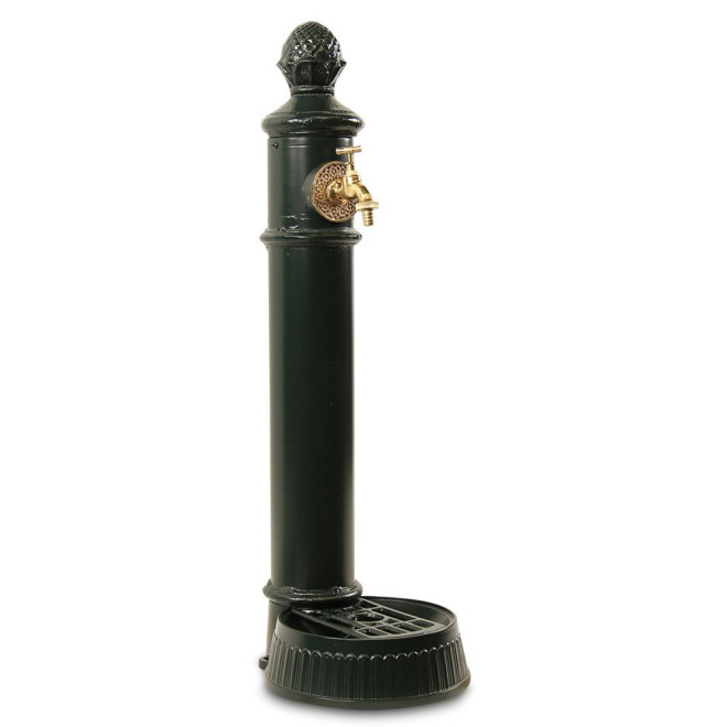 Gartenbrunnen Aluminium, Metall Grün 26x32x84cm