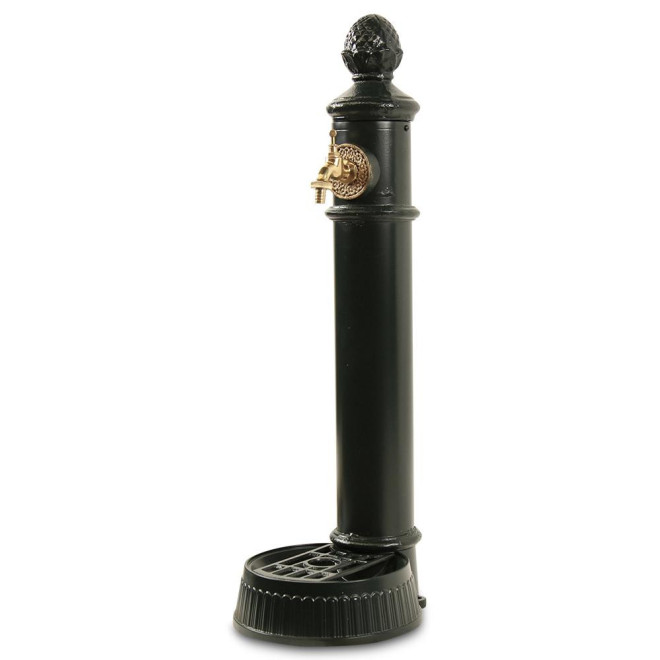 Gartenbrunnen Aluminium, Metall Grün 26x32x84cm