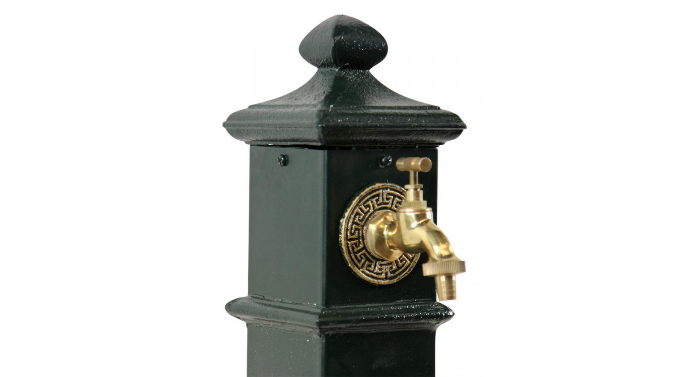 Fontaine de Jardin Aluminium, Métal Vert 33x29x80cm