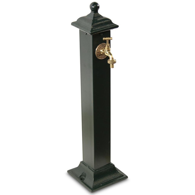 Gartenbrunnen Metall Grün 17.5x17.5x71cm