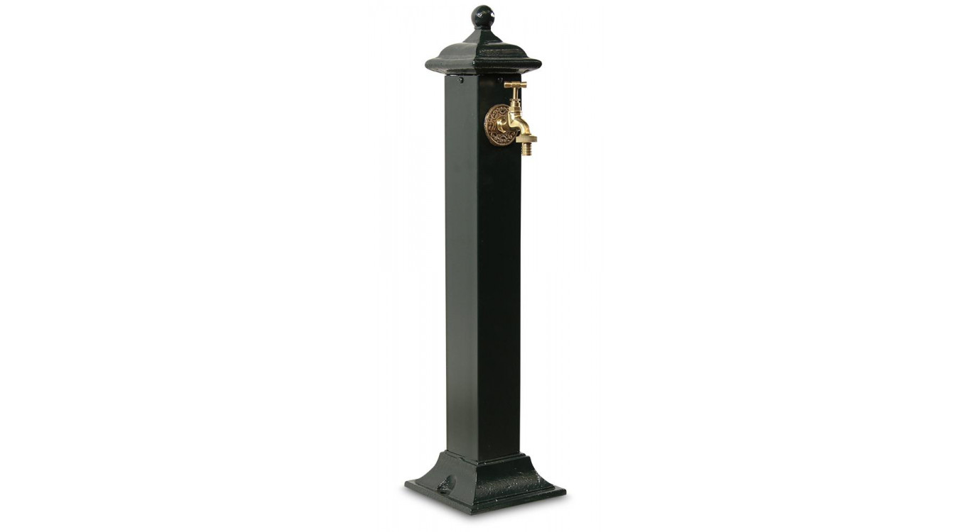 Gartenbrunnen Metall Grün 17.5x17.5x71cm