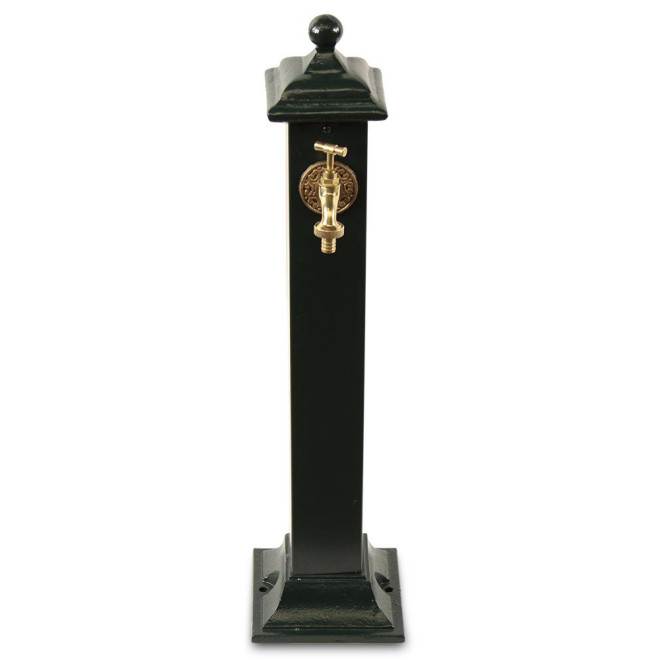 Gartenbrunnen Metall Grün 17.5x17.5x71cm