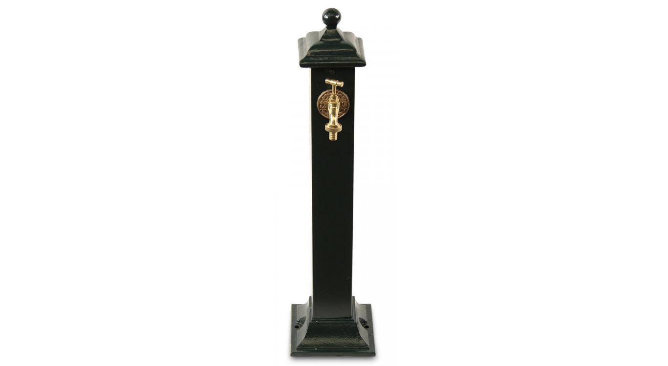 Gartenbrunnen Metall Grün 17.5x17.5x71cm