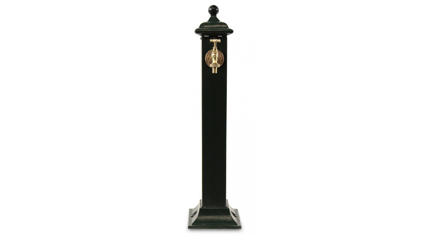 Gartenbrunnen Metall Grün 17.5x17.5x71cm