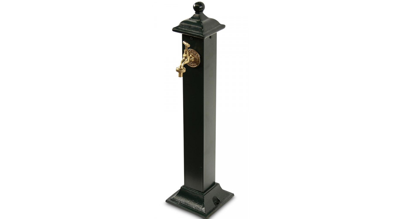 Gartenbrunnen Metall Grün 17.5x17.5x71cm