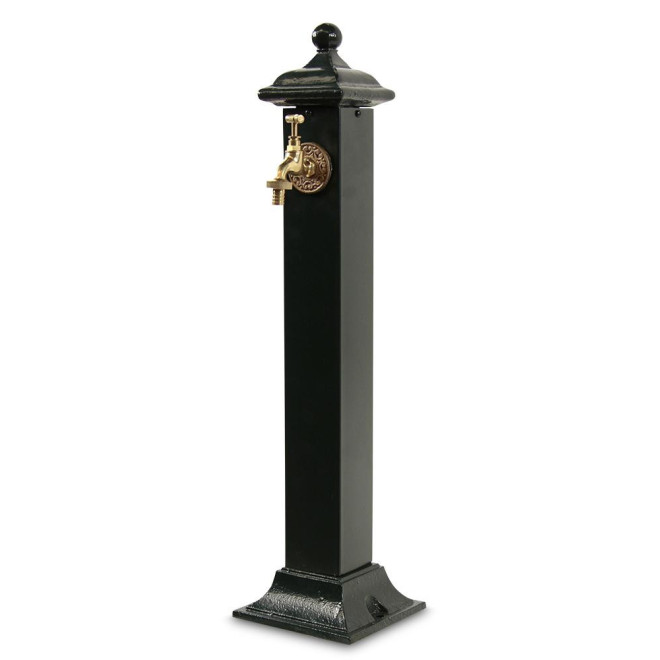 Gartenbrunnen Metall Grün 17.5x17.5x71cm