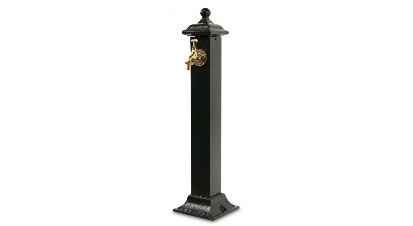 Gartenbrunnen Metall Grün 17.5x17.5x71cm