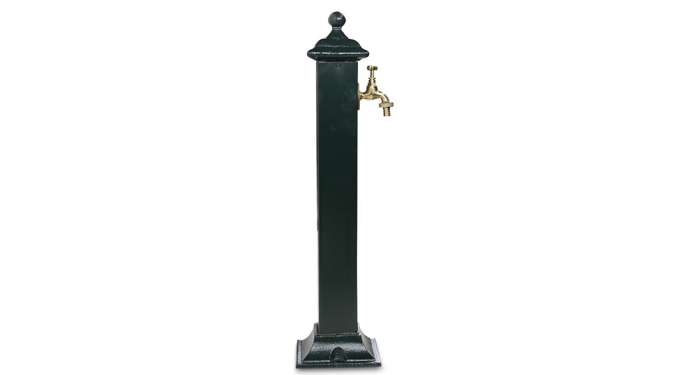 Gartenbrunnen Metall Grün 17.5x17.5x71cm
