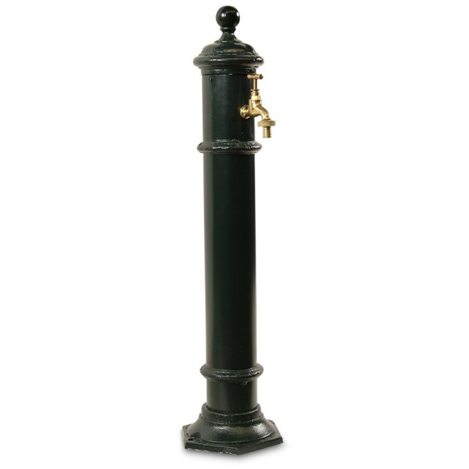 Gartenbrunnen Metall Grün 17x19x73cm