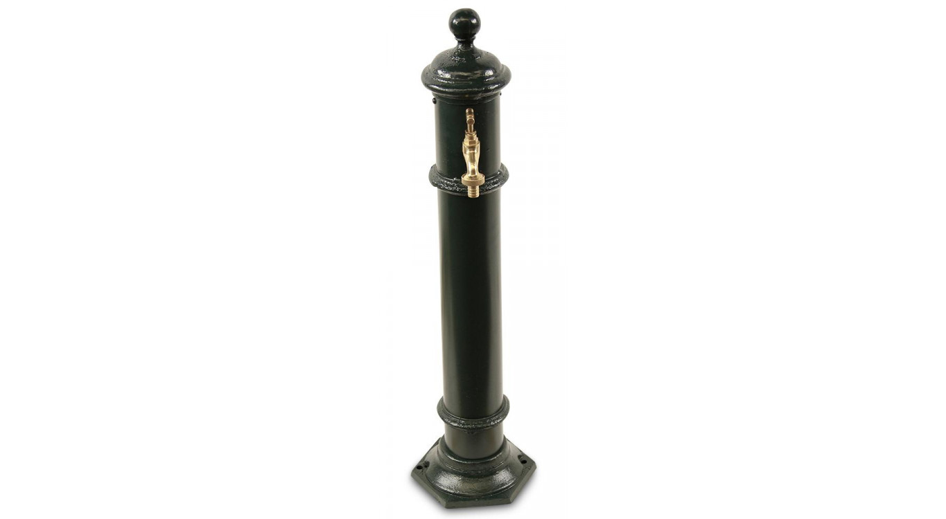 Gartenbrunnen Metall Grün 17x19x73cm