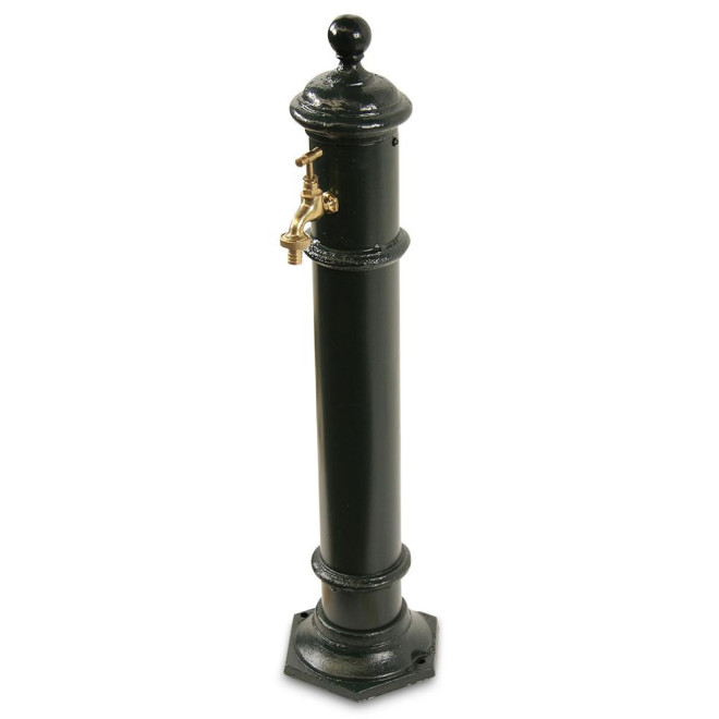 Gartenbrunnen Metall Grün 17x19x73cm