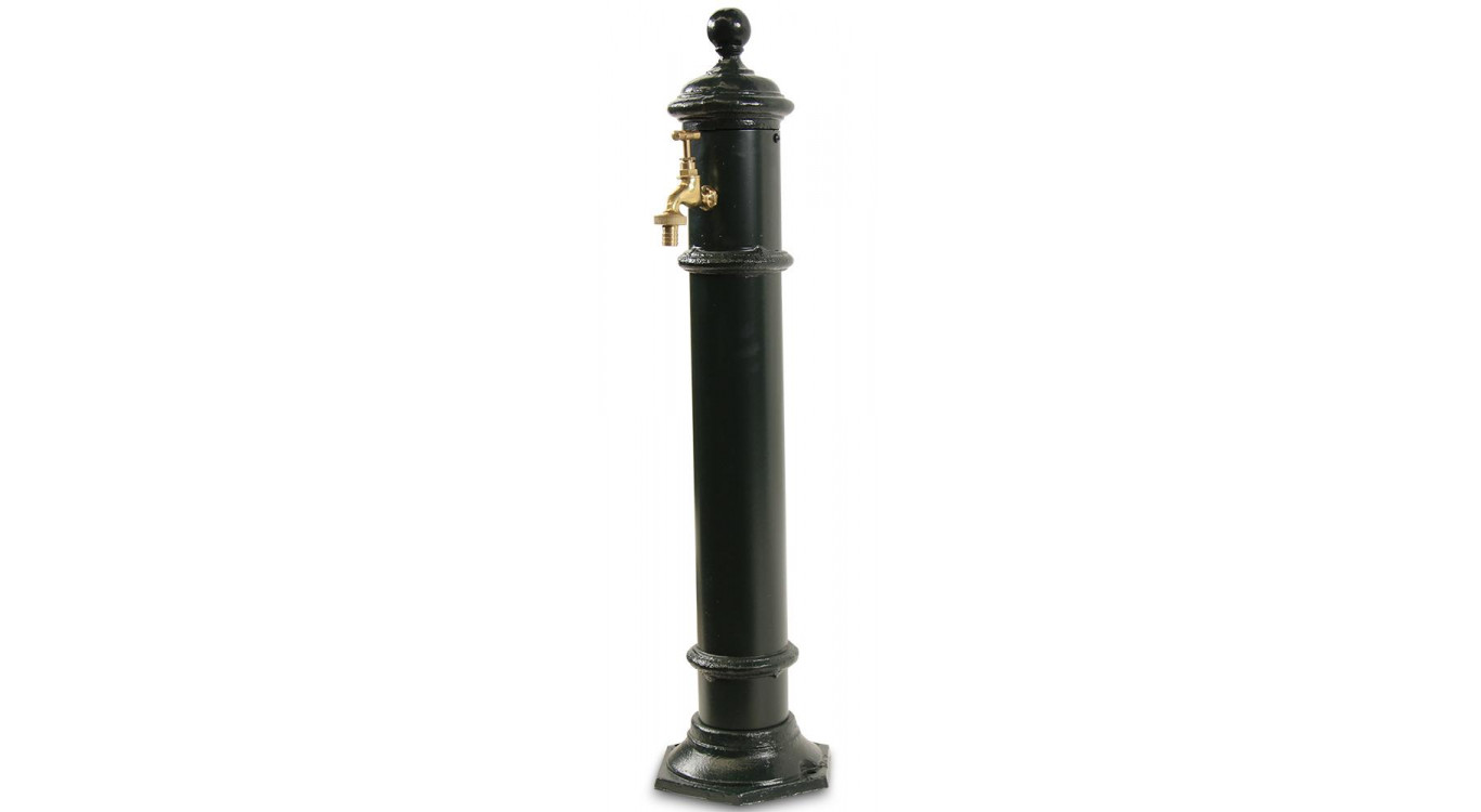 Gartenbrunnen Metall Grün 17x19x73cm