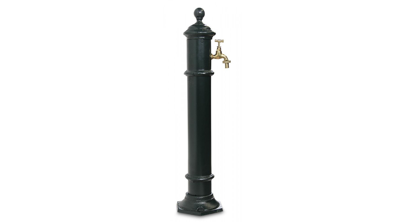 Gartenbrunnen Metall Grün 17x19x73cm