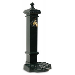 Gartenbrunnen Aluminium, Metall Grün 29x33x76cm