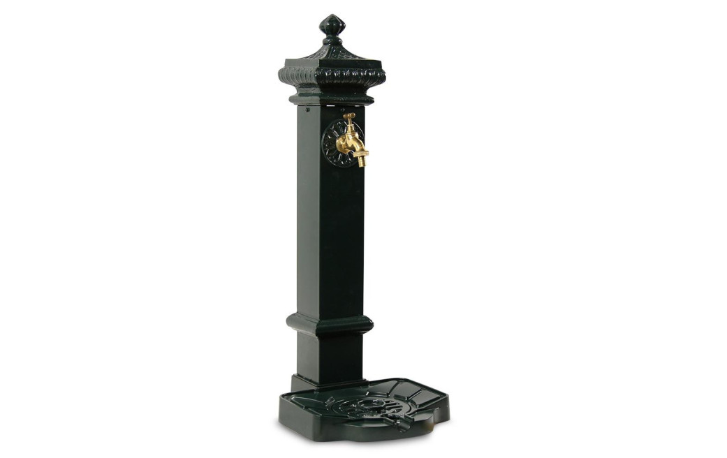 Gartenbrunnen Aluminium, Metall Grün 29x33x76cm