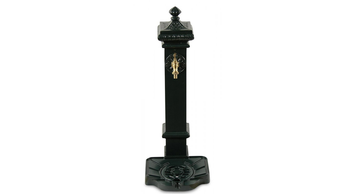 Gartenbrunnen Aluminium, Metall Grün 29x33x76cm