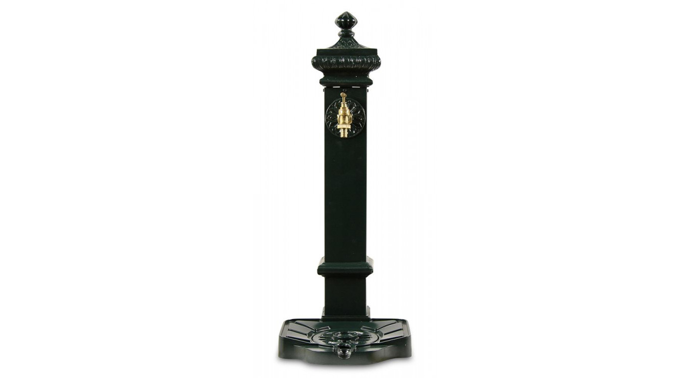 Gartenbrunnen Aluminium, Metall Grün 29x33x76cm