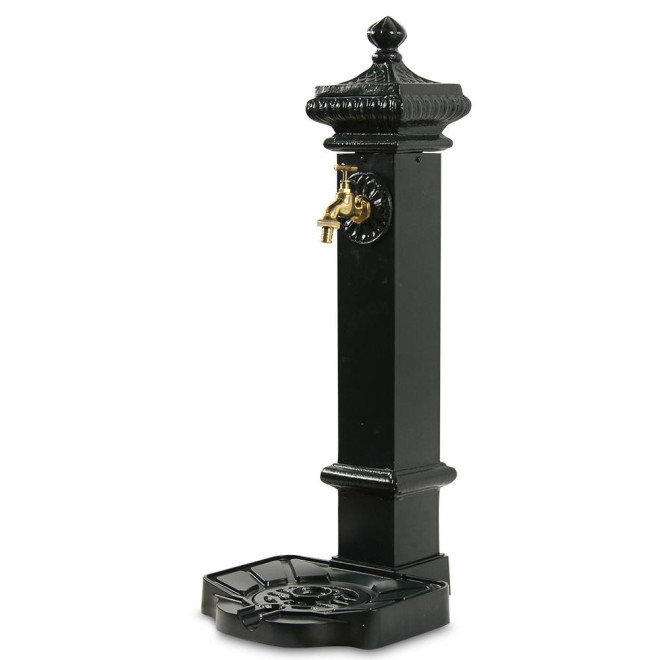 Gartenbrunnen Aluminium, Metall Grün 29x33x76cm