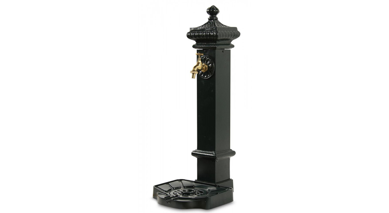 Gartenbrunnen Aluminium, Metall Grün 29x33x76cm