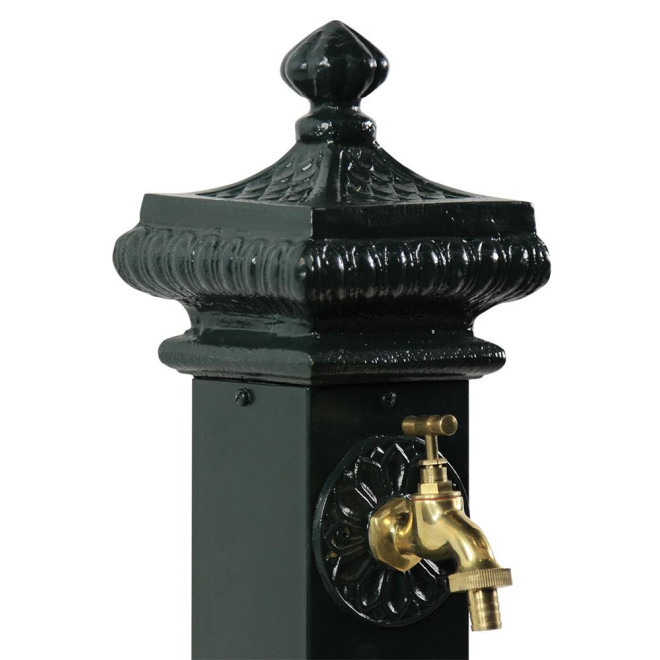 Gartenbrunnen Aluminium, Metall Grün 29x33x76cm