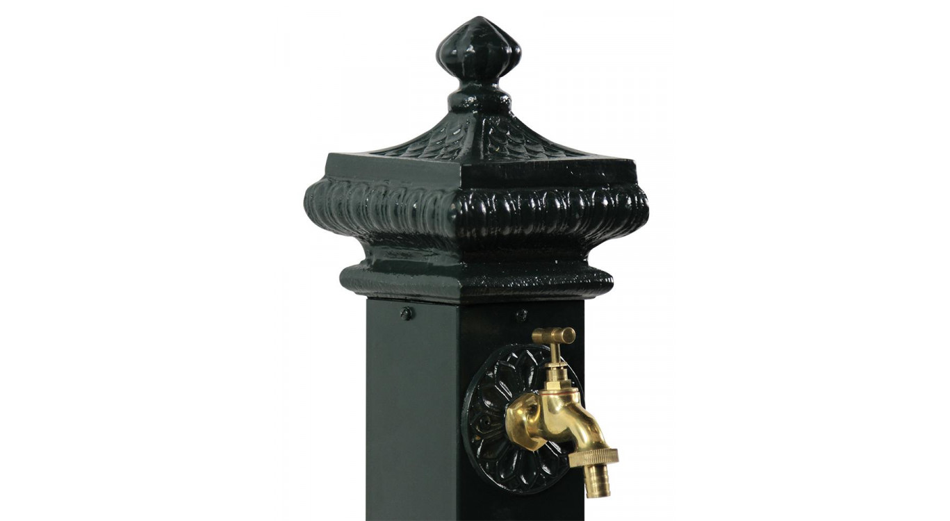 Gartenbrunnen Aluminium, Metall Grün 29x33x76cm