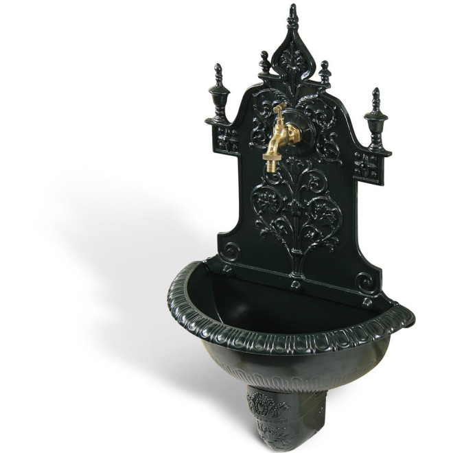 Fontaine de Jardin Aluminium Vert 44x22.5x77.5cm