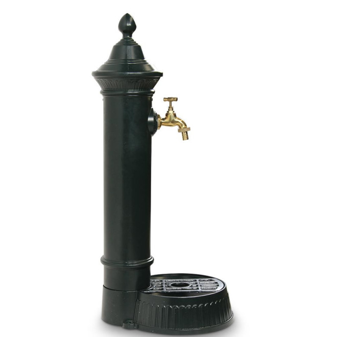 Gartenbrunnen Aluminium Grün 26x32x72cm