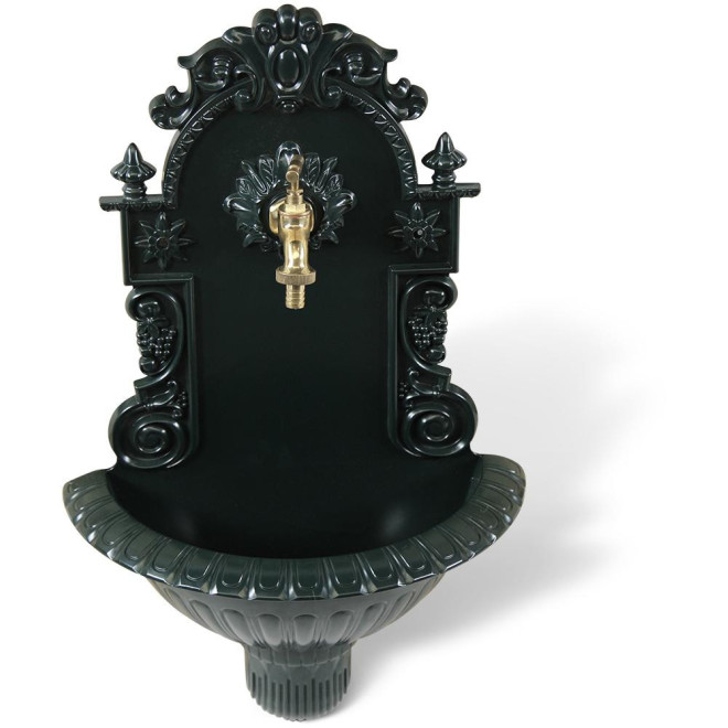 Gartenbrunnen Aluminium Grün 37x18.5x61.5cm