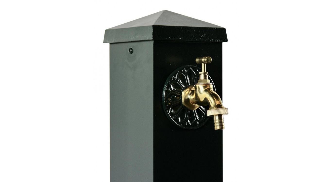 Gartenbrunnen Aluminium Grün 22.5x22.5x91cm