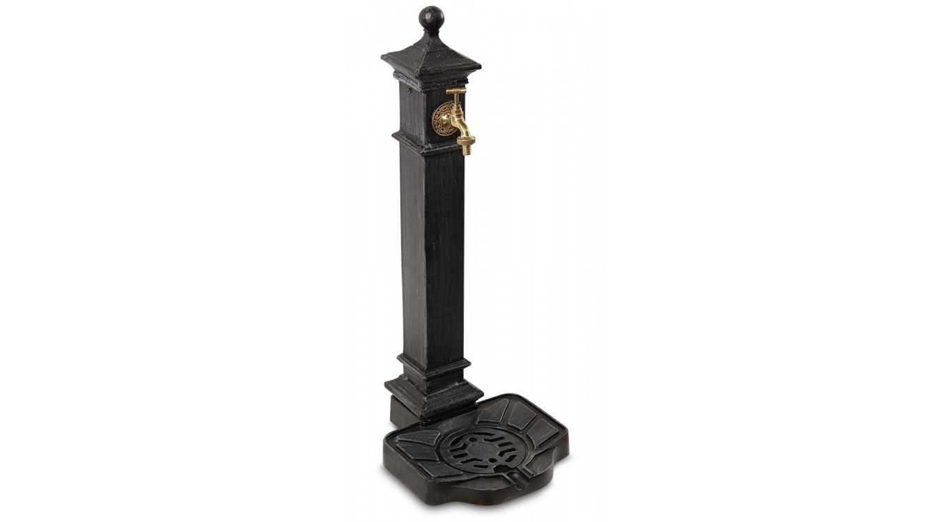 Gartenbrunnen Aluminium, Metall Grau 29x33.5x77cm