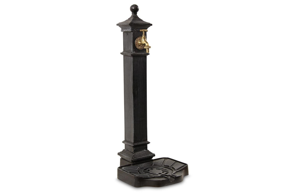 Gartenbrunnen Aluminium, Metall Grau 29x33.5x77cm