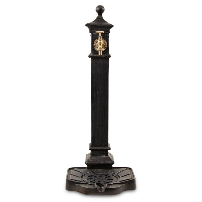 Gartenbrunnen Aluminium, Metall Grau 29x33.5x77cm