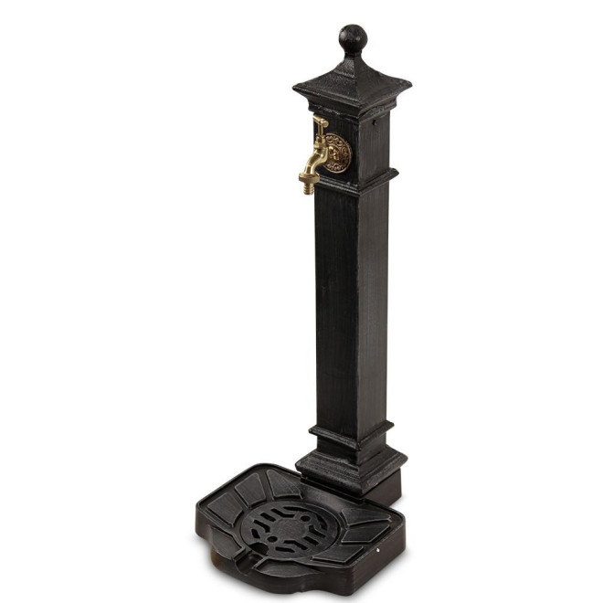 Gartenbrunnen Aluminium, Metall Grau 29x33.5x77cm