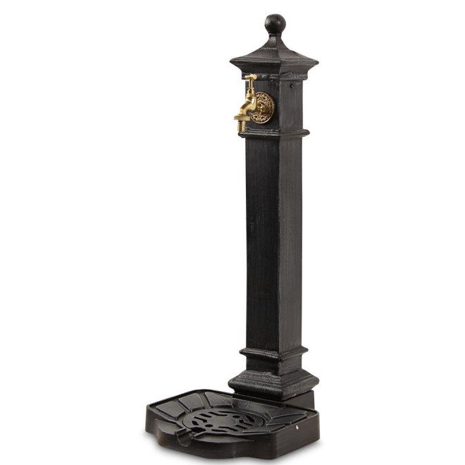 Gartenbrunnen Aluminium, Metall Grau 29x33.5x77cm