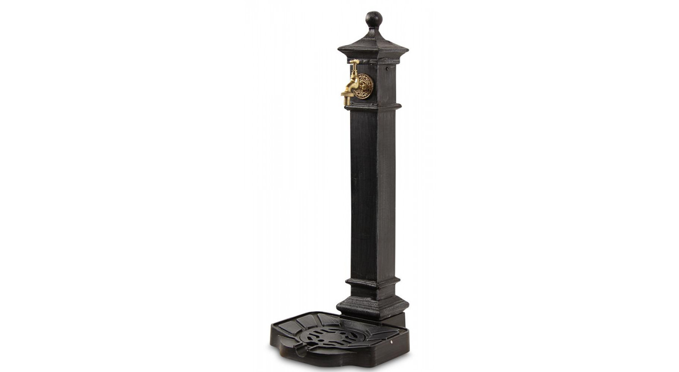 Fontaine de Jardin Aluminium, Métal Gris 29x33.5x77cm