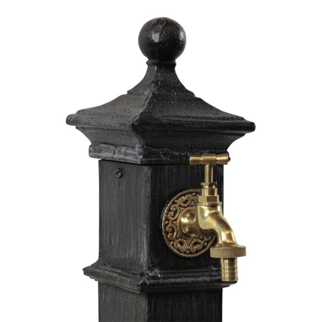 Gartenbrunnen Aluminium, Metall Grau 29x33.5x77cm