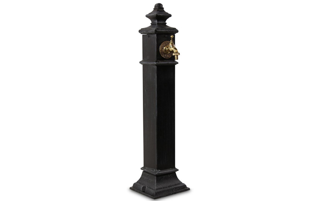 Gartenbrunnen Metall Grau 19x19x79cm