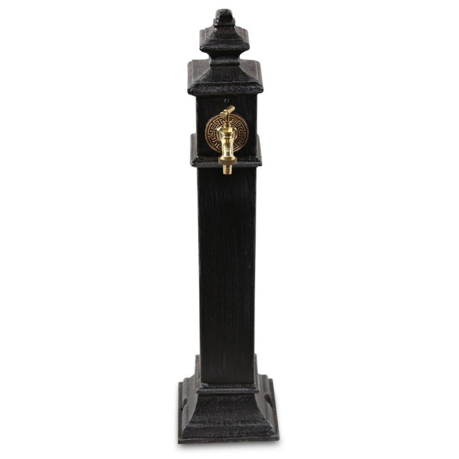 Gartenbrunnen Metall Grau 19x19x79cm
