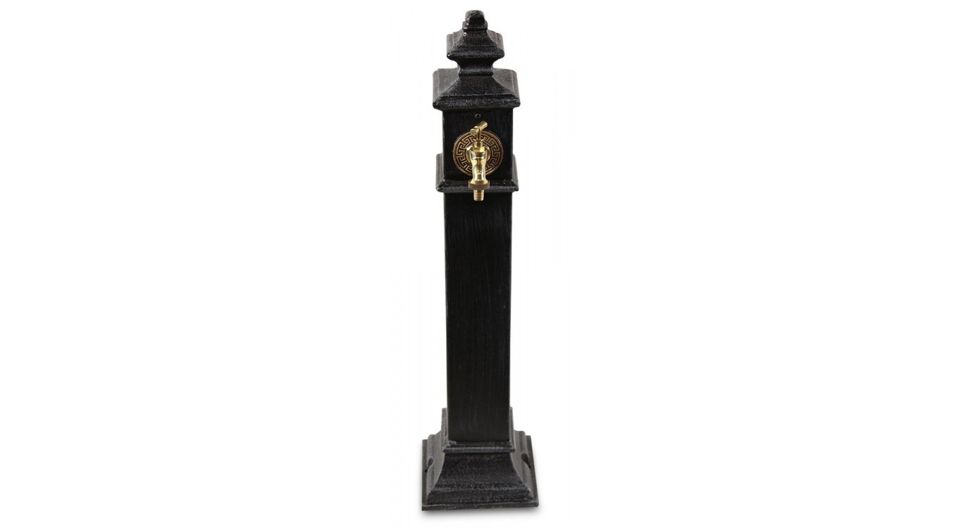 Gartenbrunnen Metall Grau 19x19x79cm