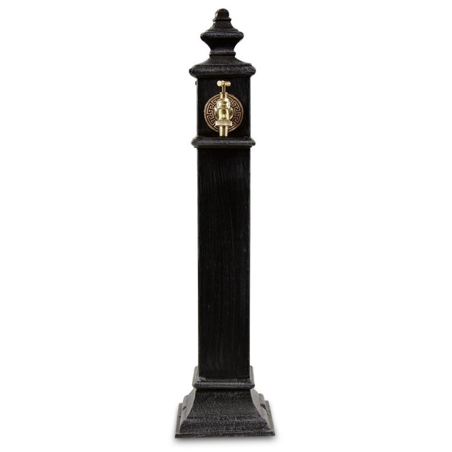 Gartenbrunnen Metall Grau 19x19x79cm