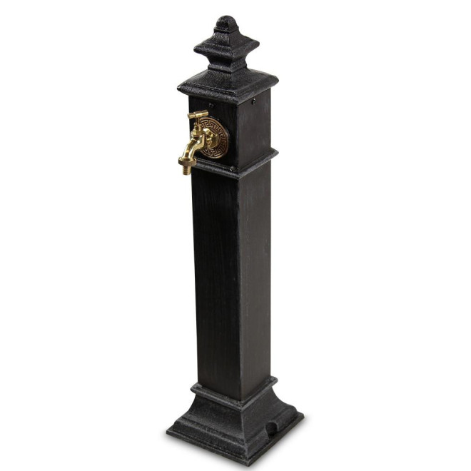 Gartenbrunnen Metall Grau 19x19x79cm