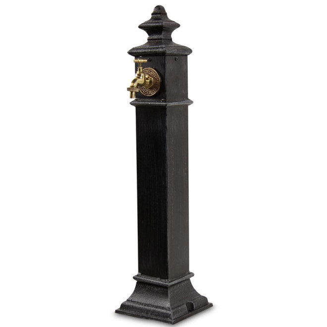 Gartenbrunnen Metall Grau 19x19x79cm